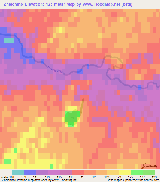 Zhelchino,Russia Elevation Map