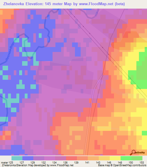 Zhelanovka,Russia Elevation Map