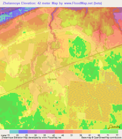 Zhelannoye,Russia Elevation Map