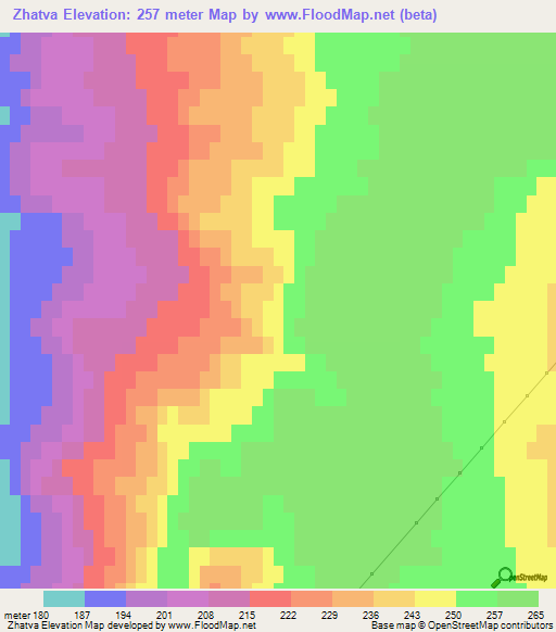 Zhatva,Russia Elevation Map