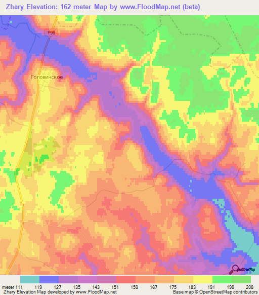 Zhary,Russia Elevation Map