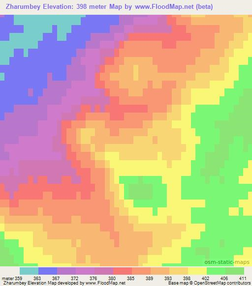 Zharumbey,Russia Elevation Map