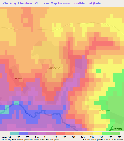 Zharkovy,Russia Elevation Map