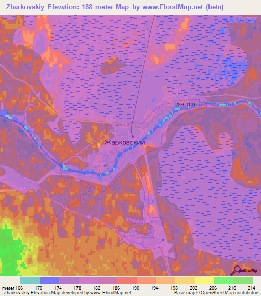 Zharkovskiy,Russia Elevation Map