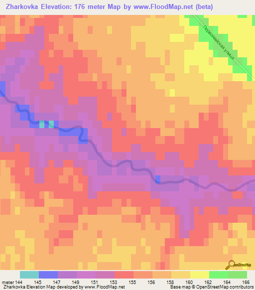 Zharkovka,Russia Elevation Map