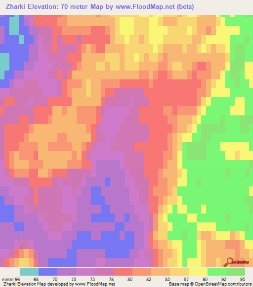 Zharki,Russia Elevation Map