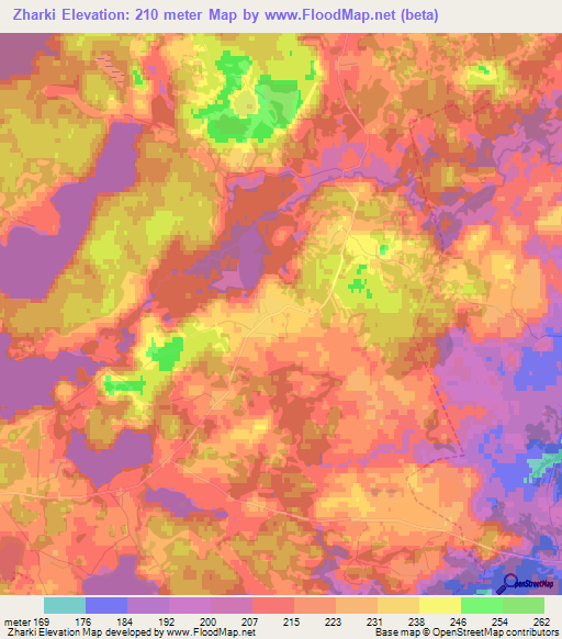 Zharki,Russia Elevation Map