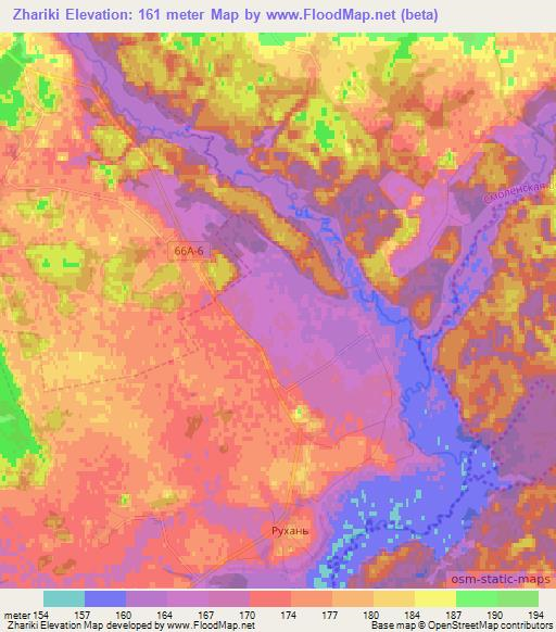 Zhariki,Russia Elevation Map