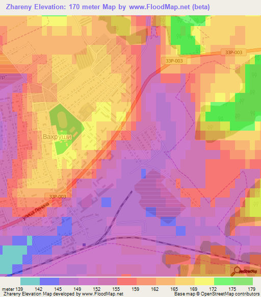 Zhareny,Russia Elevation Map