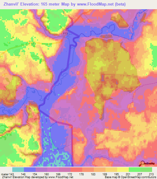 Zhanvil',Russia Elevation Map