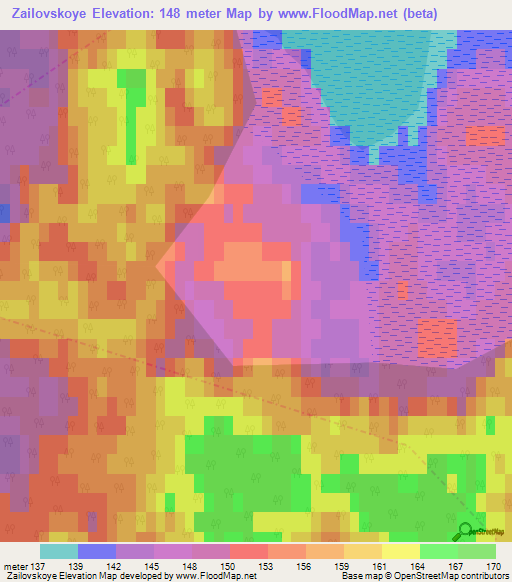 Zailovskoye,Russia Elevation Map