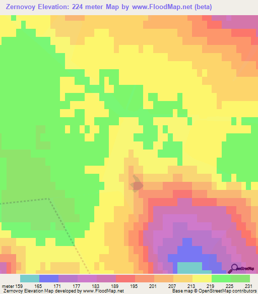 Zernovoy,Russia Elevation Map