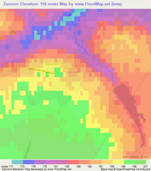 Zernovo,Russia Elevation Map