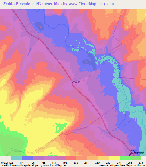 Zerklo,Russia Elevation Map