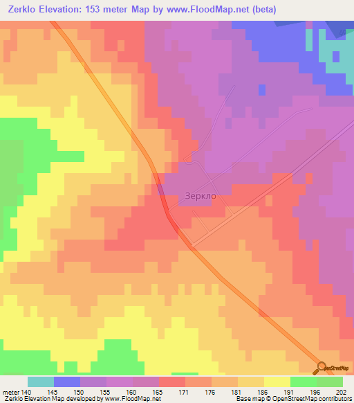 Zerklo,Russia Elevation Map