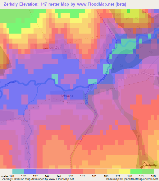 Zerkaly,Russia Elevation Map