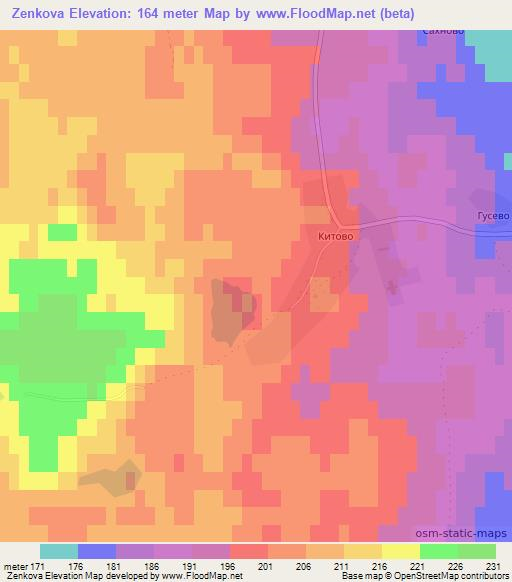 Zenkova,Russia Elevation Map