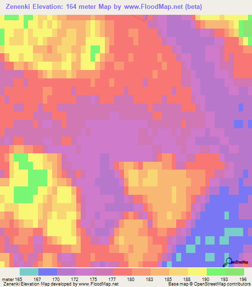 Zenenki,Russia Elevation Map