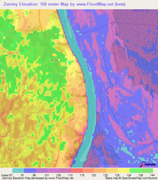 Zemtsy,Russia Elevation Map