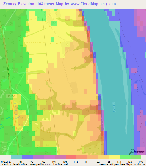 Zemtsy,Russia Elevation Map