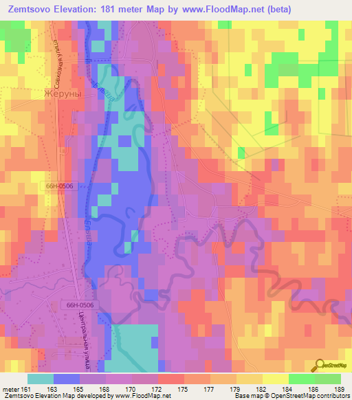 Zemtsovo,Russia Elevation Map