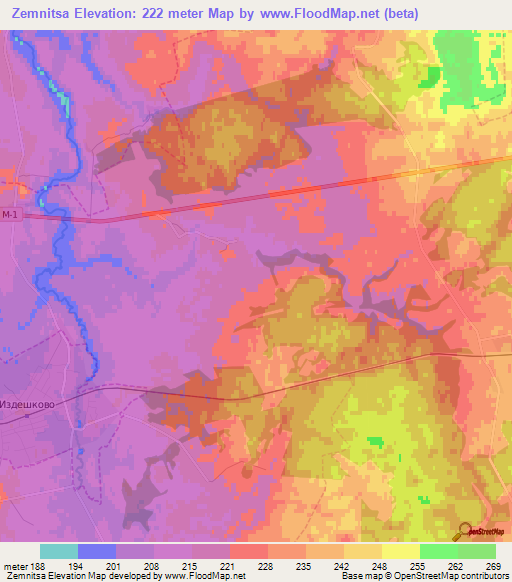 Zemnitsa,Russia Elevation Map