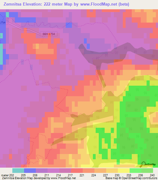 Zemnitsa,Russia Elevation Map