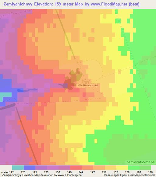 Zemlyanichnyy,Russia Elevation Map