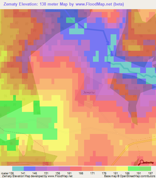 Zematy,Russia Elevation Map