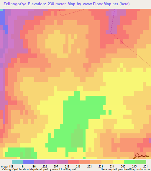 Zelinogor'ye,Russia Elevation Map