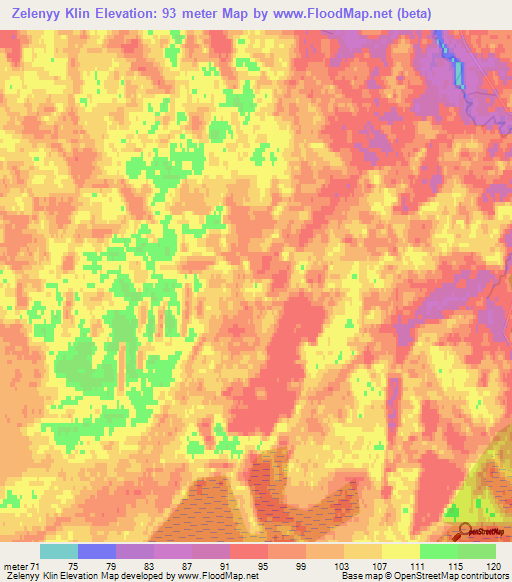 Zelenyy Klin,Russia Elevation Map