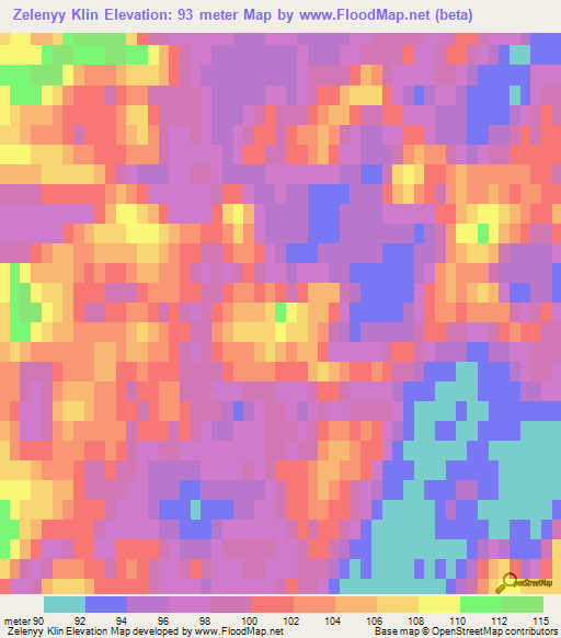 Zelenyy Klin,Russia Elevation Map