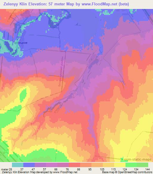 Zelenyy Klin,Russia Elevation Map