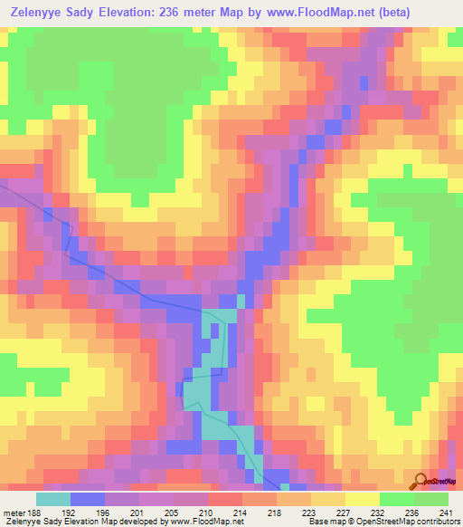 Zelenyye Sady,Russia Elevation Map