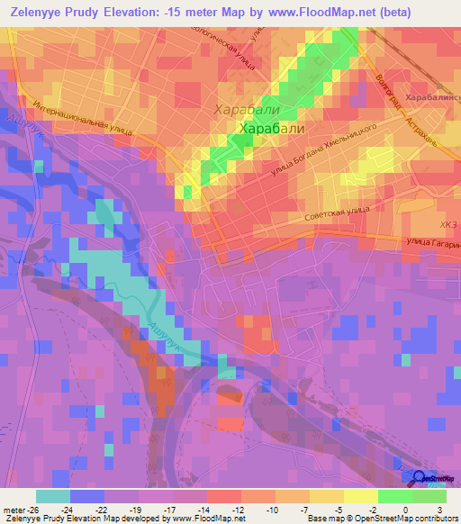 Zelenyye Prudy,Russia Elevation Map