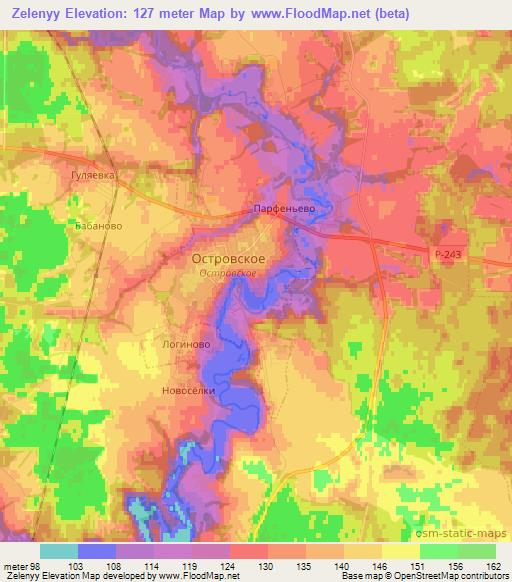 Zelenyy,Russia Elevation Map