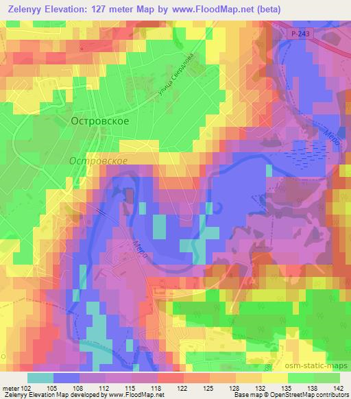 Zelenyy,Russia Elevation Map