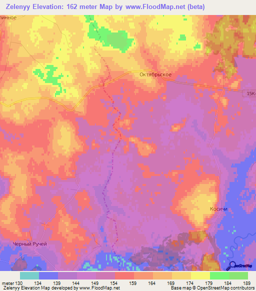 Zelenyy,Russia Elevation Map