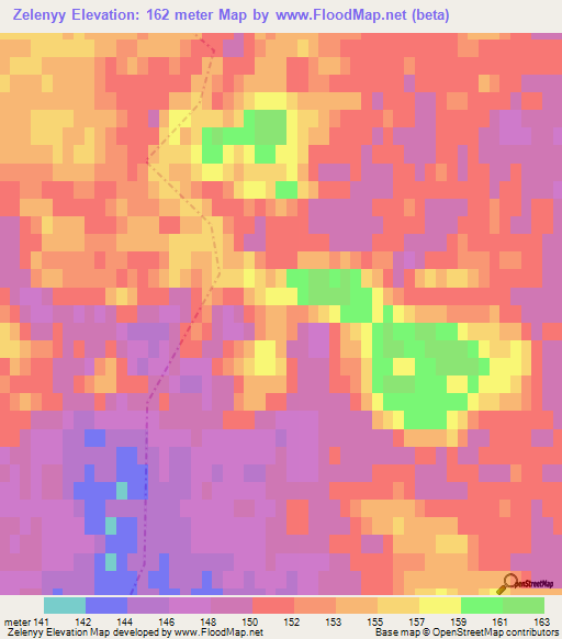 Zelenyy,Russia Elevation Map