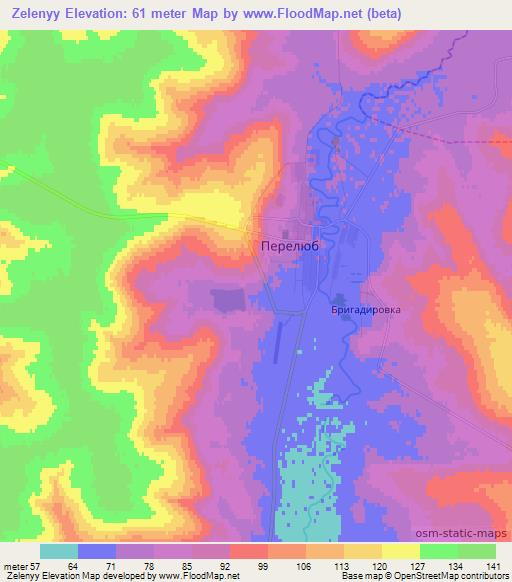 Zelenyy,Russia Elevation Map