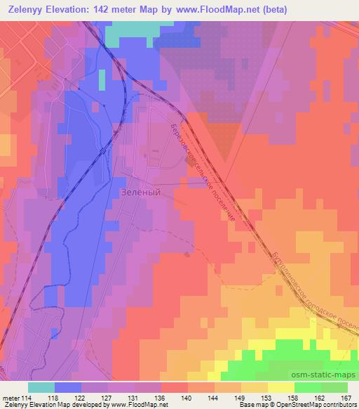 Zelenyy,Russia Elevation Map