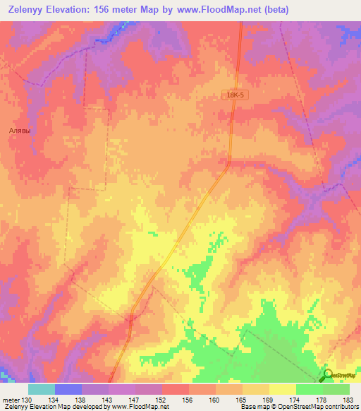 Zelenyy,Russia Elevation Map