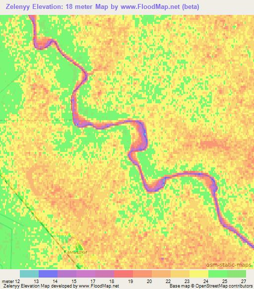 Zelenyy,Russia Elevation Map