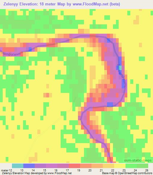 Zelenyy,Russia Elevation Map