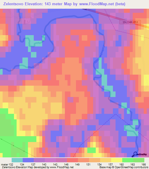 Zelentsovo,Russia Elevation Map