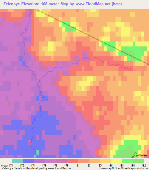 Zelenoye,Russia Elevation Map