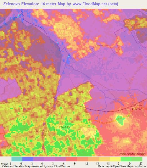 Zelenovo,Russia Elevation Map