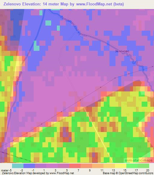 Zelenovo,Russia Elevation Map