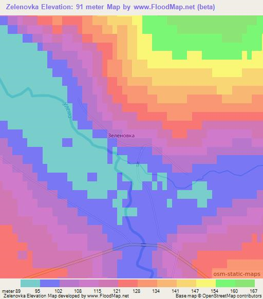 Zelenovka,Russia Elevation Map