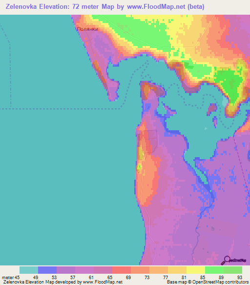 Zelenovka,Russia Elevation Map